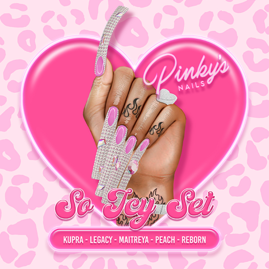 Second Life Marketplace !! Pinky's Nails !! So Icy Set ' Square
